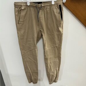 Men's Khaki Joggers, Slim fit, size medium